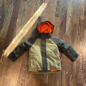 4T Burton fleece lined waterproof coat